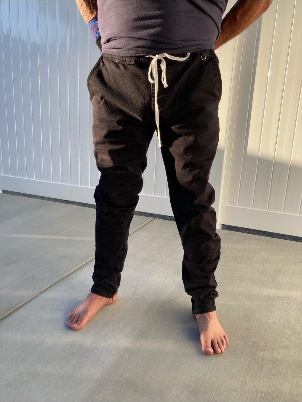 Hype Black Drawstring Joggers for Men